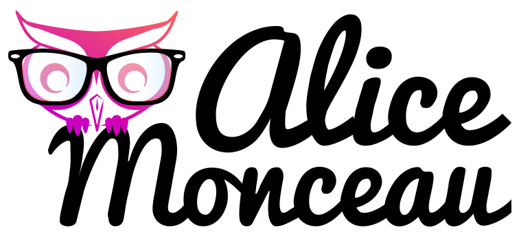 Logo Alice Monceau graphiste & webdesigner avec hibou