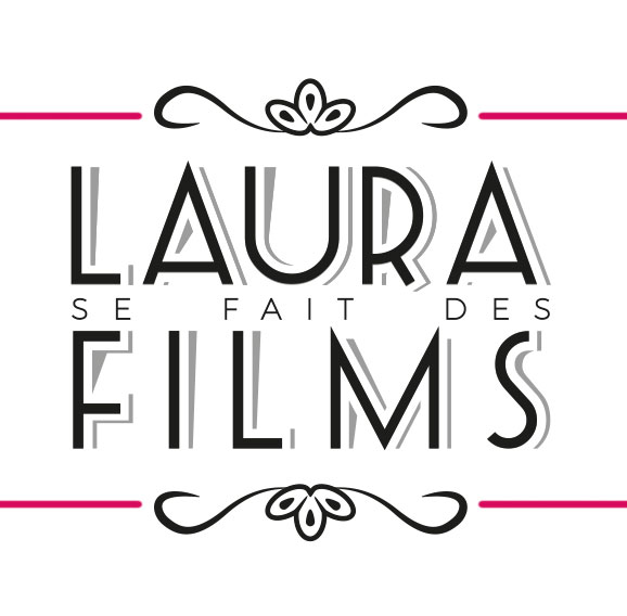 Logo du blog en toute lettres Laura se fait des films avec deux éléments décoratifs en haut et en bas